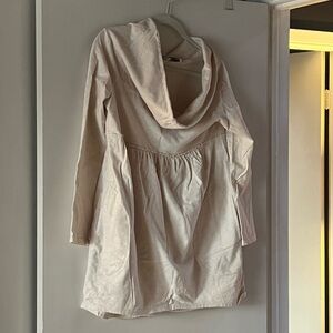SATURDAY SUNDAY ANTHROPOLOGIE Cream Long Sleeve Knit Cowl Neck Dress Tunic. Med